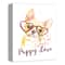 Heart Glasses Puppy Love 11" x 14" Canvas Wall Art
